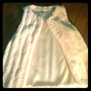 Pink fluffy vest